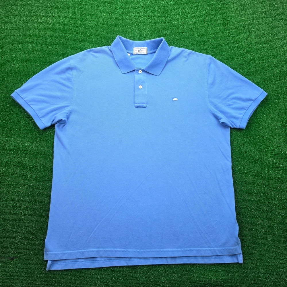 Southern Tide The Skipjack Polo Shirt Mens XL Blue Short Sleeve Preppy Golf